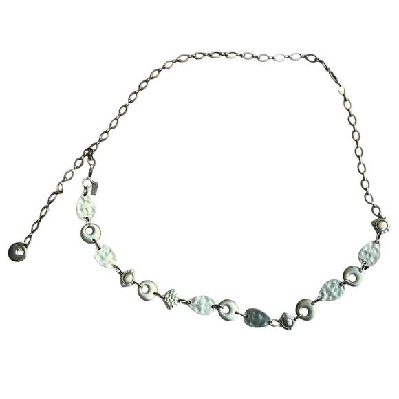 Vintage Y2K Chico's Silver Chain Belt Adjustable Size - Picture 1 of 2